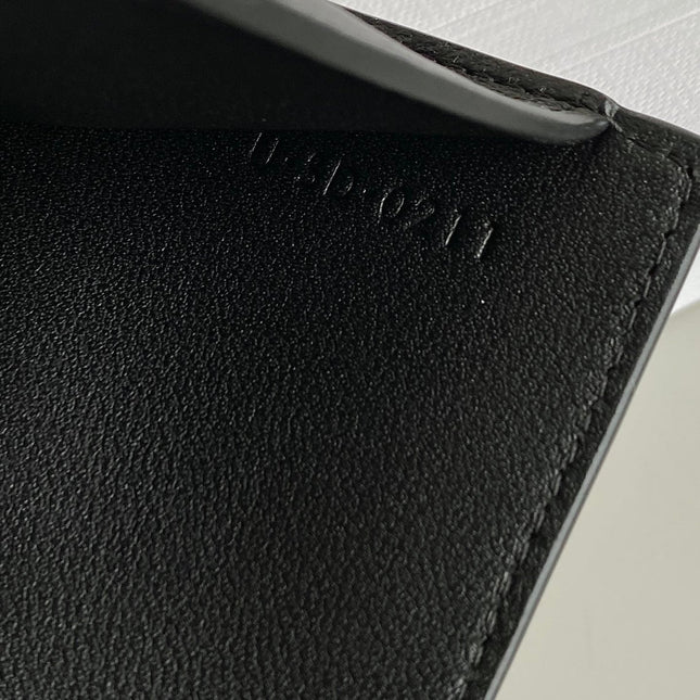 TRIPHOME 10 TRIFOLD WALLET CALFSKIN BLACK