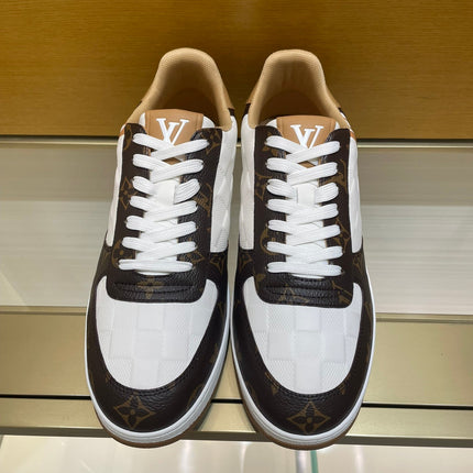 LV RIVOLI SNEAKER MEN BROWN WHITE