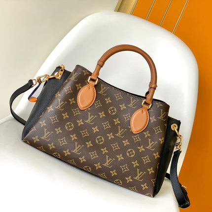 LV 25S OPÉRA MEDIUM BAG 36 IN BROWN AND BLACK MONOGRAM CALFSKIN GOLD HARDWARE