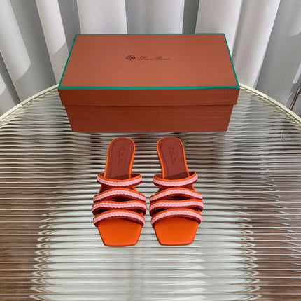 LP SPRIGHTLY CHARMS FLAT SANDAL BURNT ORANGE CALFSKIN