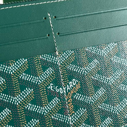 INSERT LOUISE 21 IN GREEN GOYARDINE CANVAS