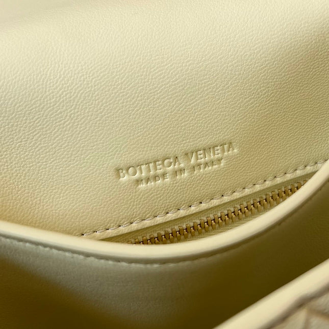 BV Mini Crossbody Bag 19cm Light Yellow Calfskin Ghw
