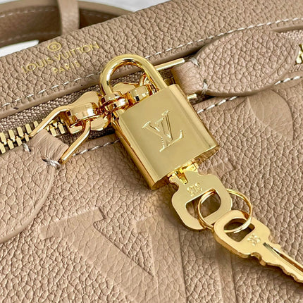 VANITY 19 IN LIGHT BROWN MONOGRAM EMBOSSED CALFSKIN GOLD HARDWARE