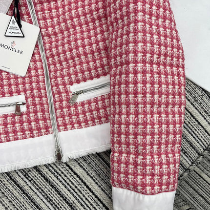 MONCLER 25S TWEED DOWN HOODED JACKET 255