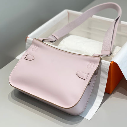 HM JYPSIERE SHOULDER BAG 23 IN BABY PINK CALFSKIN