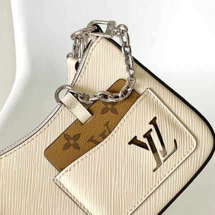 MARELLINI 19 WHITE EPI GRAINED LEATHER