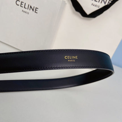 Medium Spike Belt 25mm Black Calfskin Loop Silver Silver Finishing