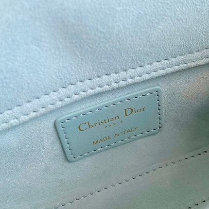 MINI D-JOY BAG 17 IN LIGHT BLUE LAMBSKIN