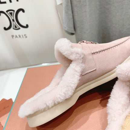LP CHARMS WALK BABOUCHE LOAFERS LIGHT PINK FLEECE