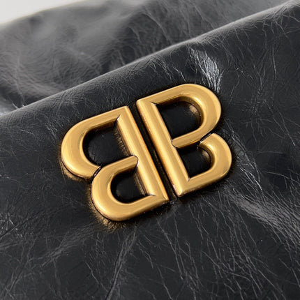 MONACO MEDIUM BAG 32 IN BLACK ARENA CALFSKIN GOLD HARDWARE