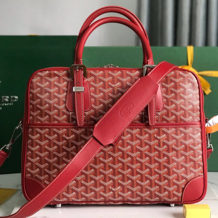 AMBASSADE DOCUMENT CASE 35 IN CLASSIC RED GOYARDINE CANVAS