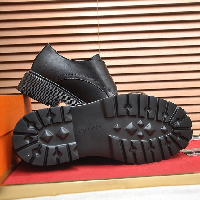 HM MONK STRAP BLACK CALFSKIN