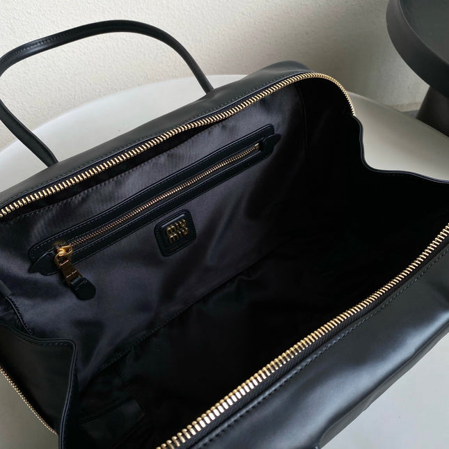 BEAU BAG 34 IN BLACK LEATHER