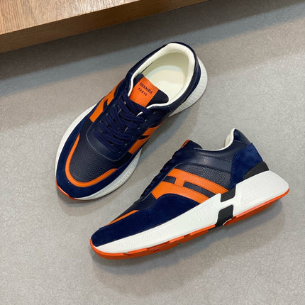 HM HOGAN SNEAKER NAVY CALFSKIN AND SUEDE