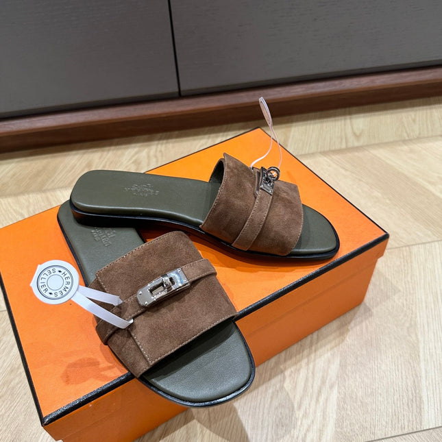 GABRIEL SANDAL LIGHT BROWN SUEDE