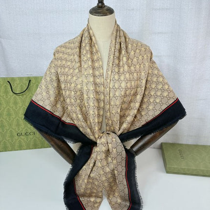 GUCCI 25S SCARF 140 IN CASHMERE 740368