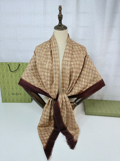 GUCCI 25S SCARF 140 IN CASHMERE 740366