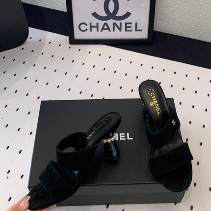 MULES black LAMBSKIN