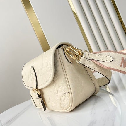 DIANE 23 IN CREAM MONOGRAM EMPREINTE LEATHER