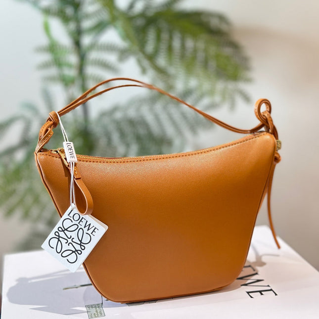 LOE LUNA HOBO 27 BAG IN WARM DESSERT CALFSKIN