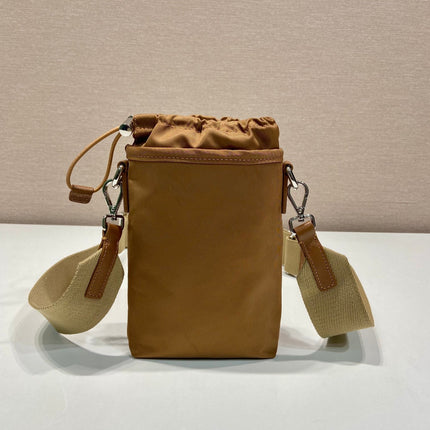 PHONE BAG 18 IN SEPIA BROWN RE-NYLON