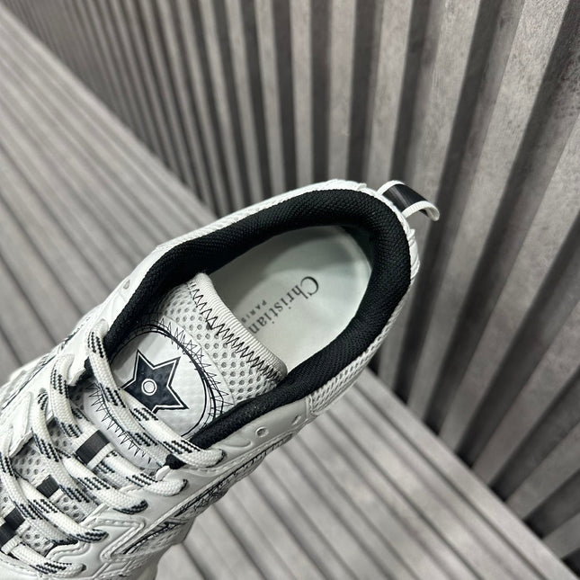 CD CHRONO SNEAKER WHITE AND BLACK CALFSKIN