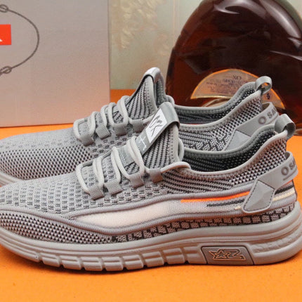 PRA SNEAKER IN GREY BREATHABLE FLYKNIT STRETCH FABRIC