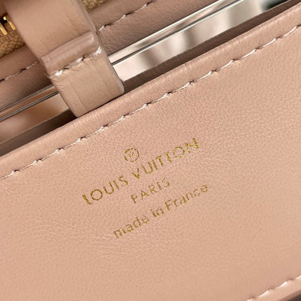 GO-14 MM 23 IN LIGHT PINK QUILTED LAMBSKIN GOLD HARDWARE