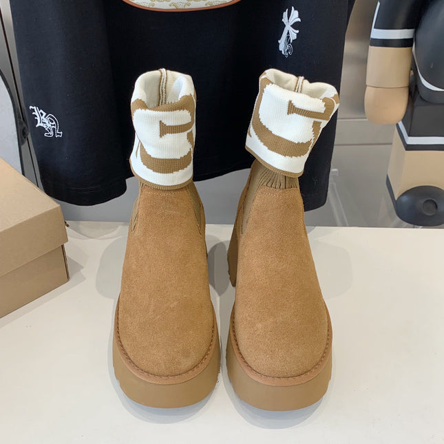 MINI MARTIN BOOTS IN CIDER BROWN SUEDE