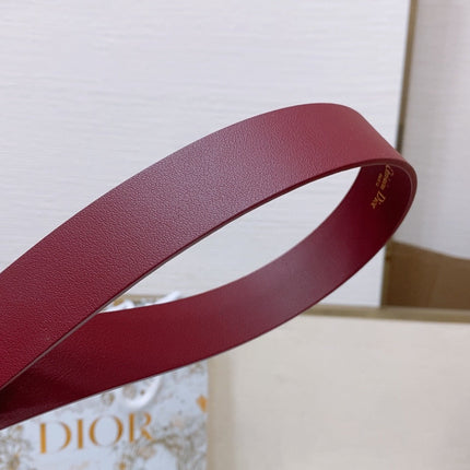 DIOR 25S BELT 30 MM IN RED CALFSKIN 586579