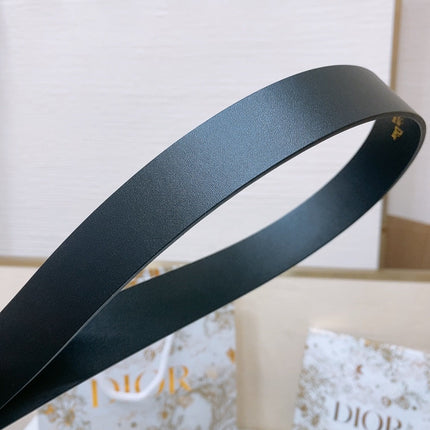 DIOR 25S BELT 30 MM IN BLACK CALFSKIN 586583