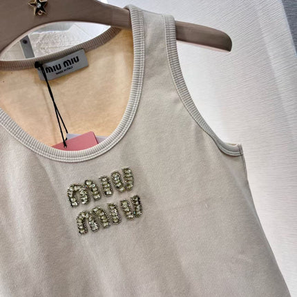 Miu Hand-beaded camisole