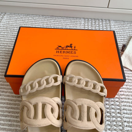 HM 26S EXTRA SANDAL IN BEIGE CALFSKIN AND SUEDE