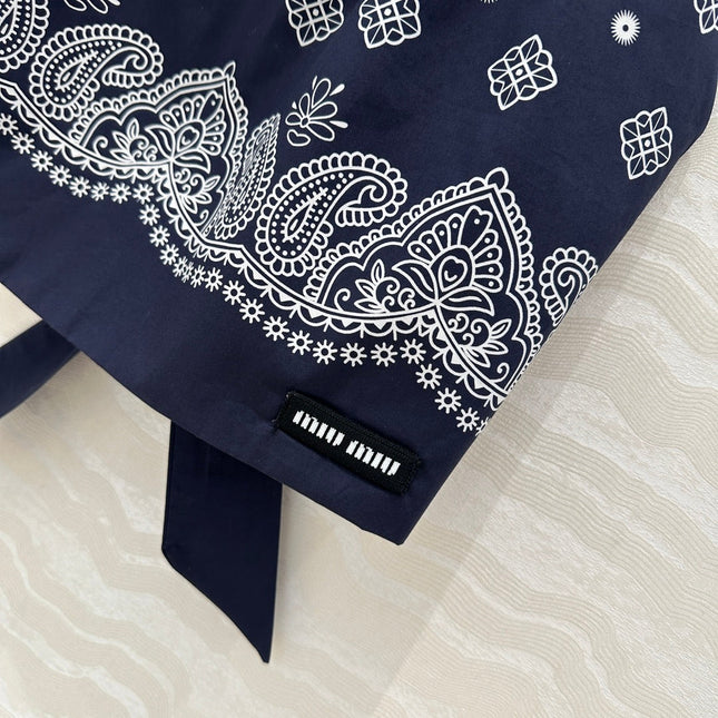 MIUMIU MIDNIGHT BLUE STRAPPY BACK TOP
