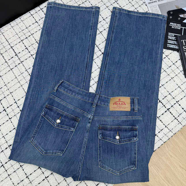 PRADA 26S TWO-POCKET STRAIGHT-LEG JEANS 587