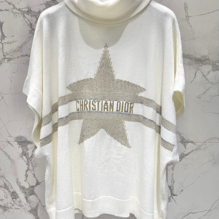 DIOR 25S TURTLENECK PONCHO SWEATER STYLE 383