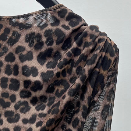 YSL 25S LEOPARD PRINT DRESS STYLE 44