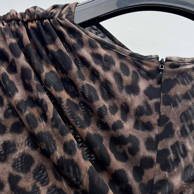 YSL 25S LEOPARD PRINT DRESS STYLE 44