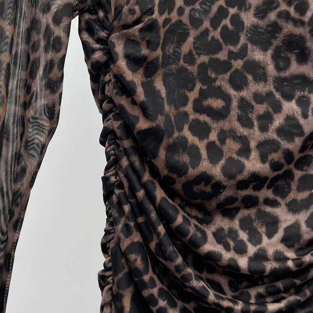 YSL 25S LEOPARD PRINT DRESS STYLE 44