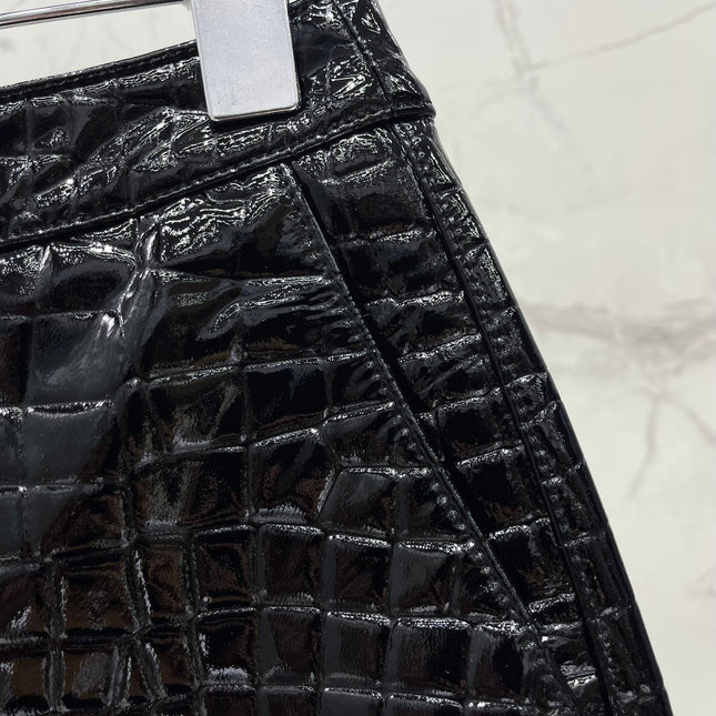 YSL 25S CROC LEATHER SKIRT STYLE 108