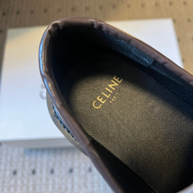 CELINE 26S LOAFER IN DARK CHOCOLATE BROWN CALFSKIN