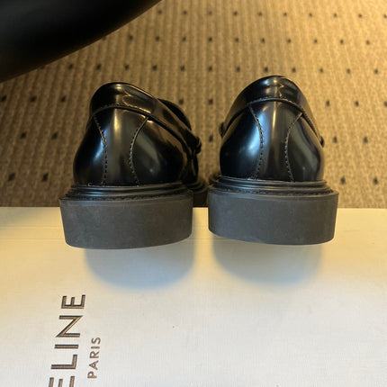 CELINE 26S LOAFER IN BLACK CALFSKIN WITH GOLD HARDWARE STYLE 3