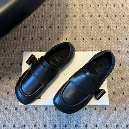 LOEWE 26S TOGGLE LOAFER 20MM IN BLACK SHINY CALFSKIN