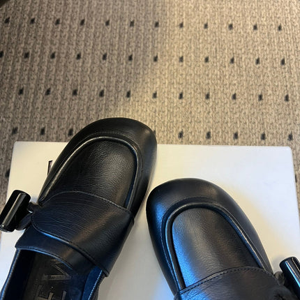 LOEWE 26S TOGGLE LOAFER 20MM IN BLACK SHINY CALFSKIN