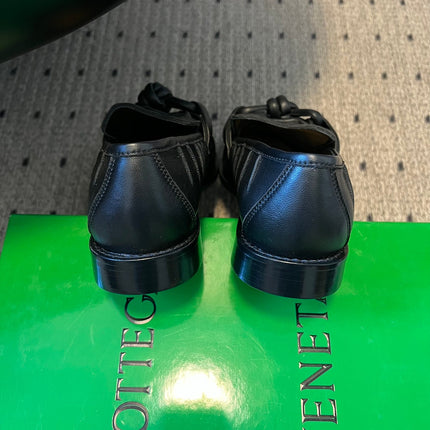 BOTTEGA VENETA 26S LOAFERS IN BLACK LAMBSKIN