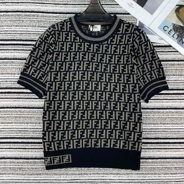 FENDI 26S SHORT SLEEVE KNIT T-SHIRT 124
