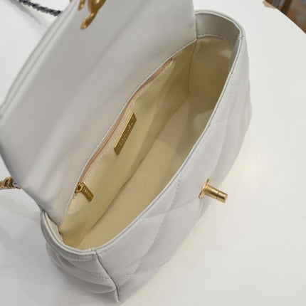 19 FLAP BAG 26CM 9010 CREAM WHITE