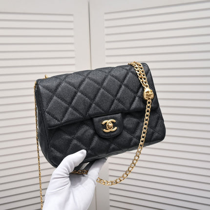 SMALL FLAP BAG CAVIAR 24CM 3892 BLACK