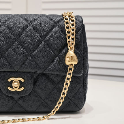 SMALL FLAP BAG CAVIAR 24CM 3892 BLACK