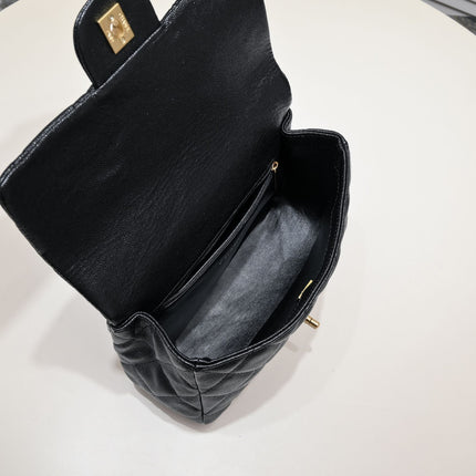 SMALL FLAP BAG CAVIAR 24CM 3892 BLACK